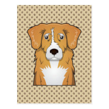 Nova Scotia Duck Tolling Retriever Cartoon Post Card