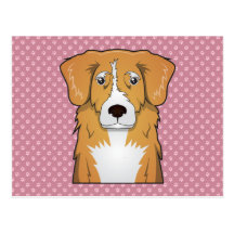 Nova Scotia Duck Tolling Retriever Cartoon Post Card