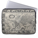Nova totius terrarum, 1606 Antique World Map Laptop Sleeves