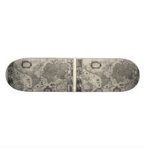 Nova totius terrarum, 1606 Antique World Map Skateboard