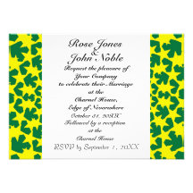 Novae Ivory (Green/Yellow) Wedding Invitation