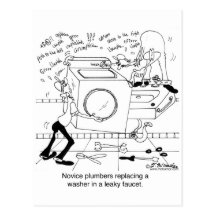Novice Plumbers Install a Washer Post Cards