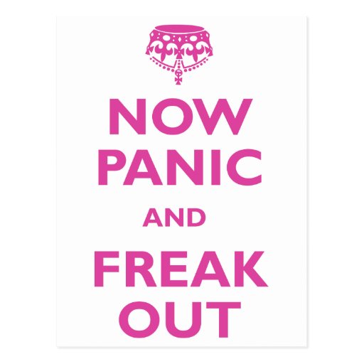 Now Panic And Freak Out Post Card