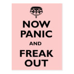 Now Panic And Freak Out Postcard