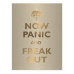 Now Panic And Freak Out Postcards