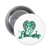 NOXIOUS TEDDY - Absinthe The Green Fairy Button