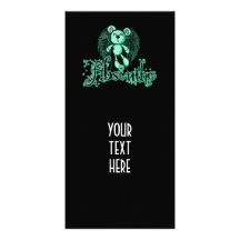 NOXIOUS TEDDY - Absinthe The Green Fairy Customised Photo Card