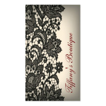 ntage black Lace beige Paris Fashion Business Card Templates