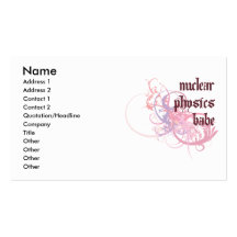 Nuclear Physics Babe Business Card