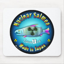 Nuclear Salmon blue Mousepad