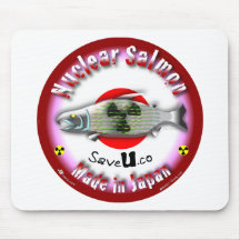 Nuclear Salmon red Mouse Pad