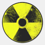nuclear sign round sticker