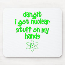 Nuclear Stuff On Hands Mouse Pad