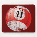NUMBER 11 BILLIARDS BALL - ERODED STYLE MOUSEPAD
