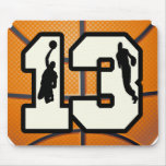 Number 13 Basketball and Players Mousepad