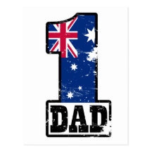 Number 1 Australian Dad Post Cards