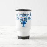 Number 1 Boss in Blue Coffee Mug