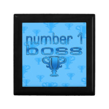 Number 1 Boss in Blue Jewelry Boxes