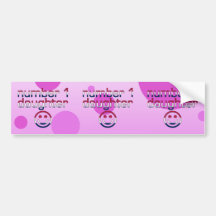 Number 1 Daughter in American Flag Colours Bumper Sticker