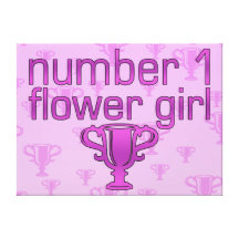 Number 1 Flower Girl Stretched Canvas Prints