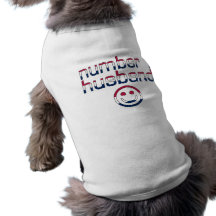 Number 1 Husband in American Flag Colours Dog Shirt
