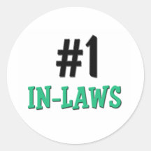 Number 1 In-Laws Sticker