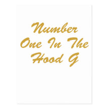 Number 1 In The Hood G Postcard