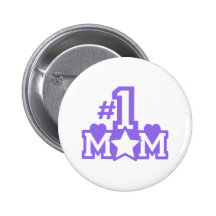 Number 1 Mum Pinback Button