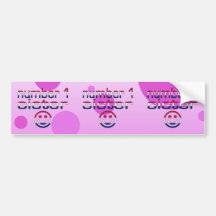 Number 1 Sister in American Flag Colours Bumper Stickers