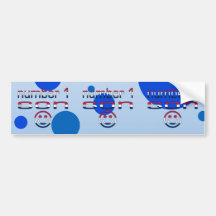Number 1 Son in American Flag Colours Bumper Stickers