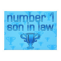 Number 1 Son in Law Gallery Wrapped Canvas