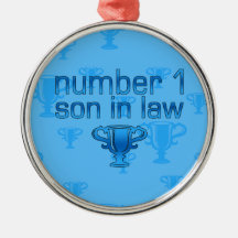 Number 1 Son in Law Christmas Ornaments