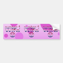 Number 1 Wife in American Flag Colours Bumper Stickers