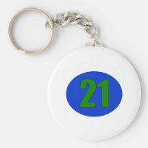 Number 21 keychains