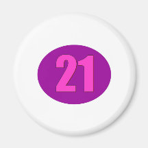 Number 21 magnet