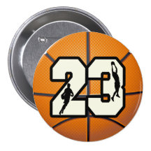 Number 23 Basketball Button