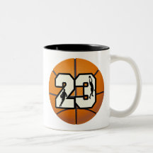 Number 23 Basketball Coffee Mug