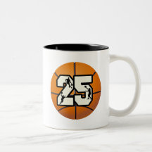 Number 25 Basketball Mug