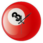 Number 3 Billiards Ball Clock