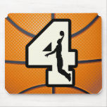 Number 4 Basketball and Player Mouse Pads