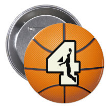 Number 4 Basketball and Player Pin