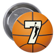 Number 7 Basketball and Player Pin