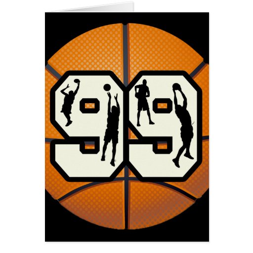 Number 99 Basketball Players Greeting Card Zazzle