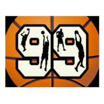 Number 99 Basketball Players Post Cards