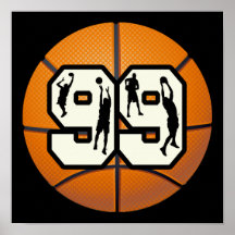 Number 99 Basketball Players Poster