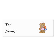 Number One Award Girl Bear Business Card Templates
