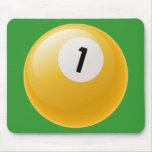 NUMBER ONE BILLIARDS BALL MOUSE PADS