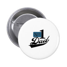 Number One Dad Pinback Buttons
