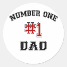 Number One Dad Stickers