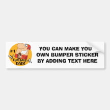 Number One Football Dad T-shirts and Gifts Bumper Sticker